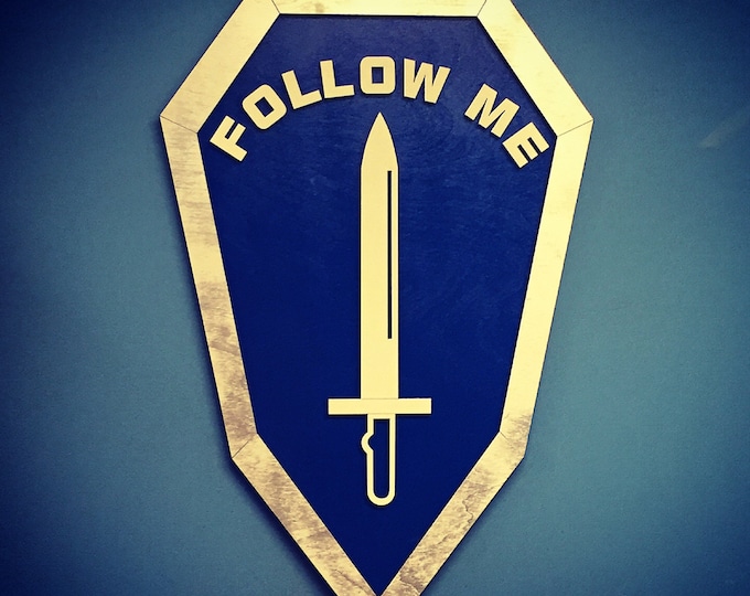 24" US Army Infantry "Follow Me" Patch - Wall Tribute - FREE SHIPPING