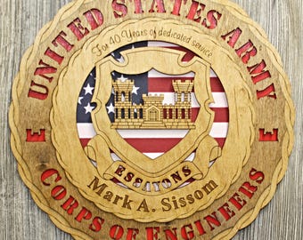 Army Engineer Crest Wall Tribute