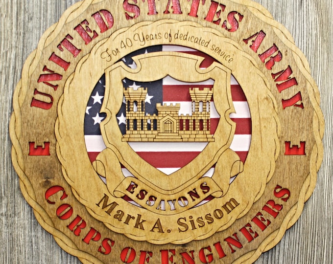 Army Engineer Crest Wall Tribute