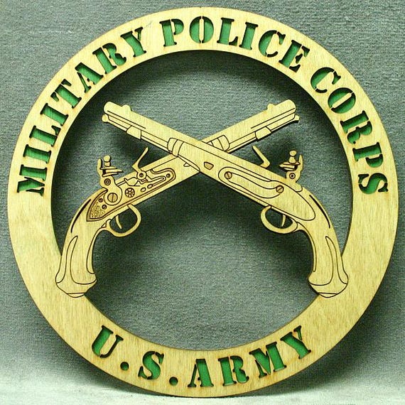 Military Police Crossed Pistols Cutout Wall Plaque - Etsy