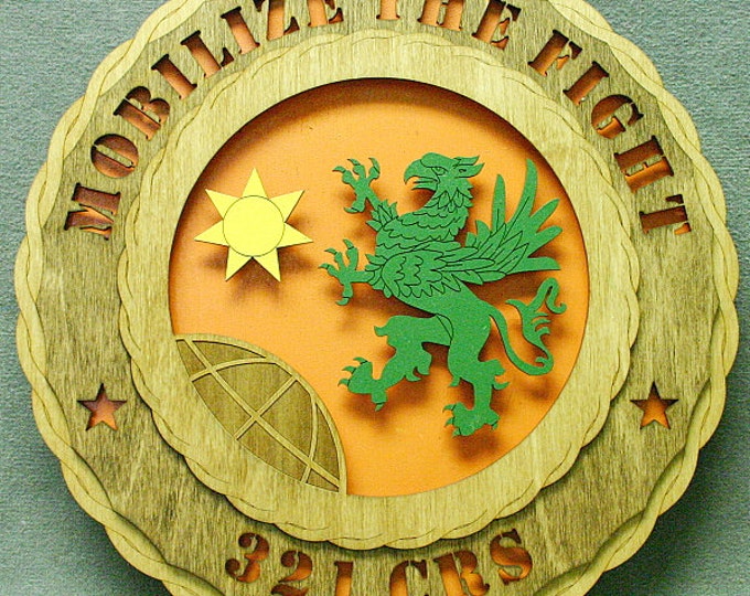 Custom 12" Wood U S Air Force 321st CRS Wall Tribute - FREE SHIPPING