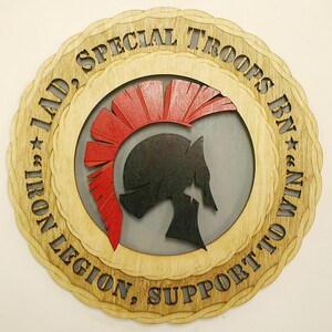 Custom 12&quot; Wood US Army 1AD STB Wall Tribute