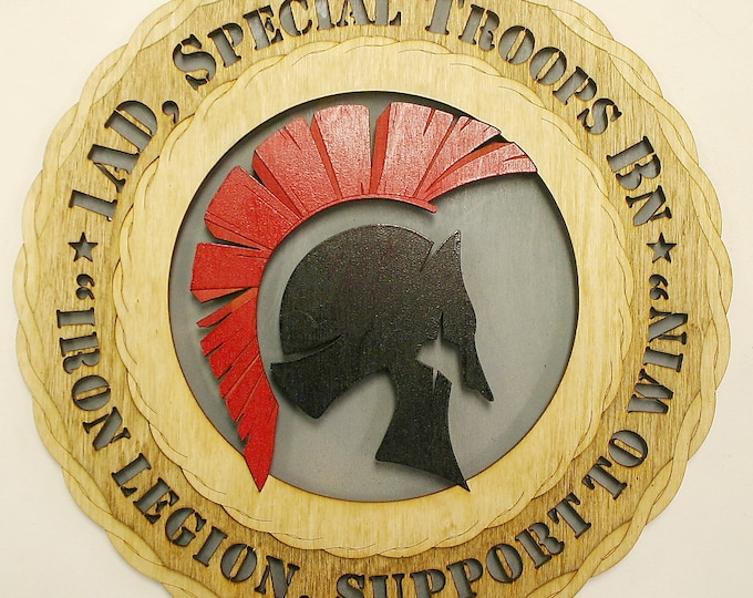 Custom 12" Wood US Army 1AD STB Wall Tribute