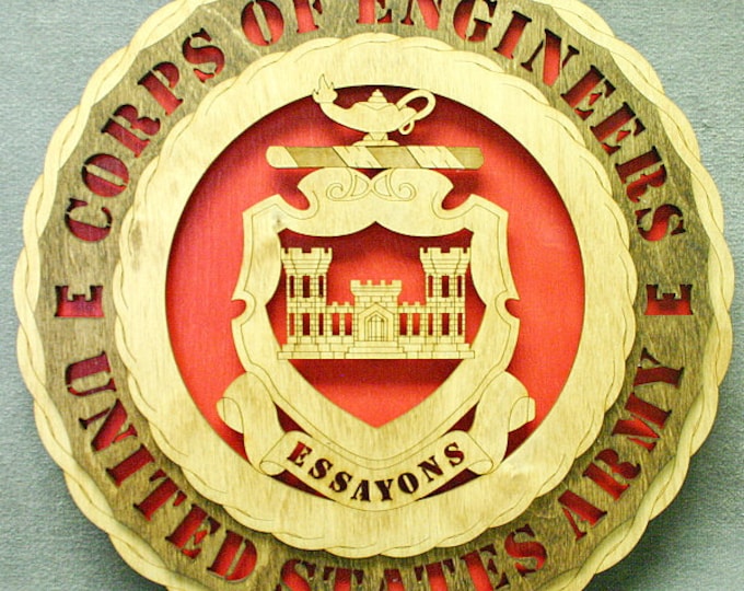 Custom 12" Wood US Army Engineer Assayons Schoolhouse- Free Shipping