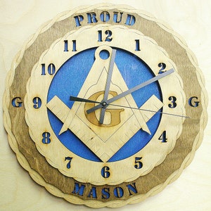 Custom 12&quot; Mason Wall Clock