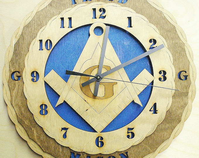 Custom 12" Mason Wall Clock