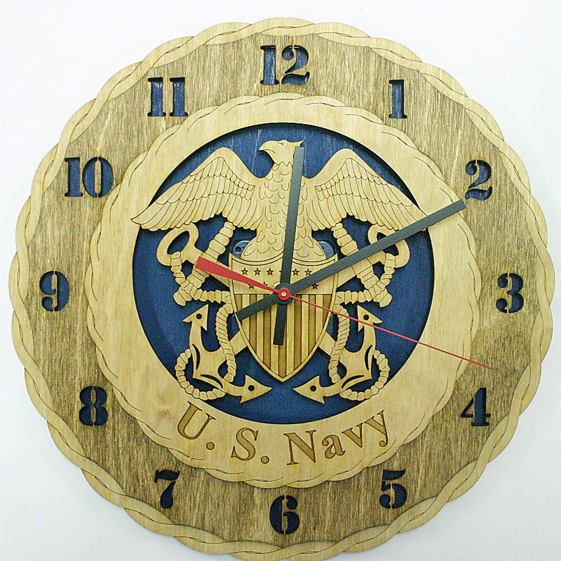 Custom 12 U.s.navy Wall Clock Etsy