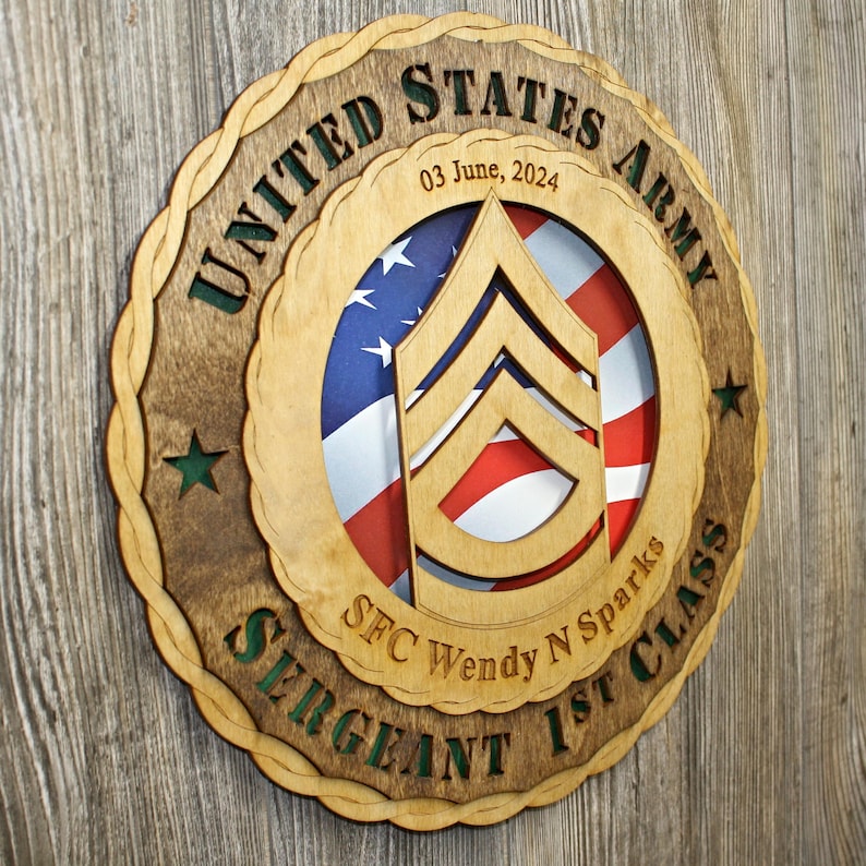 Army Sergeant 1st Class Wall Tribute - Etsy