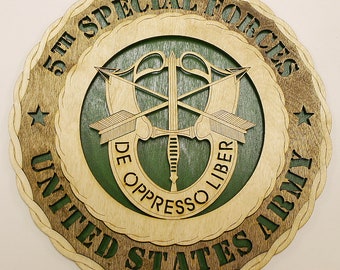 Custom 12"or 18" Army 5th Special Forces De Opresso Liber Wall Tribute