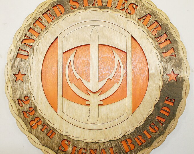 12" and 18"  228th Signal Brigade Wall Tribute