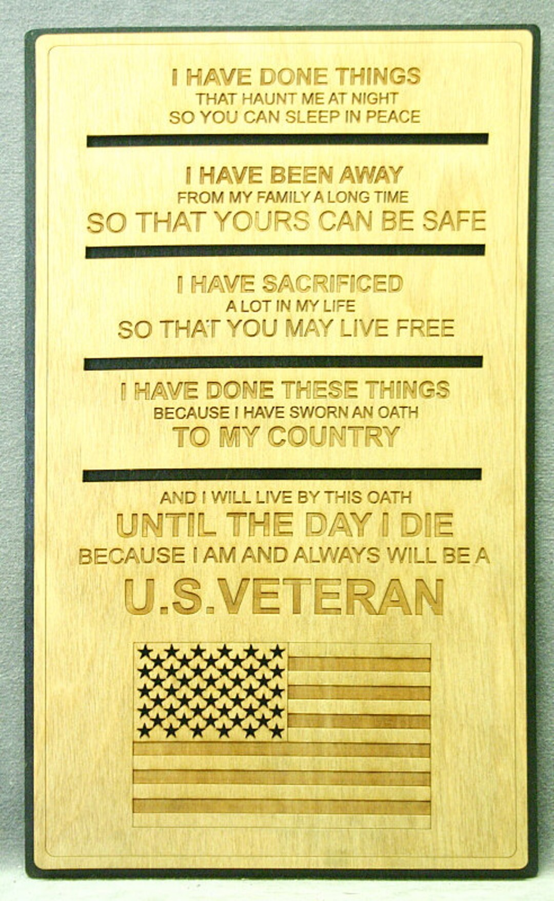 Custom 12 X 18 Veteran Wall Hanging Etsy