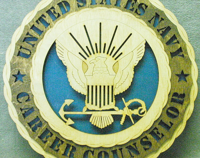 Custom 12"or 18" Navy Career Counselor Wall Tribute
