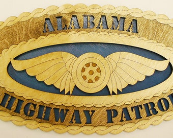 Alabama Highway Patrol Large Oval Wall Tribute - Free Shipping
