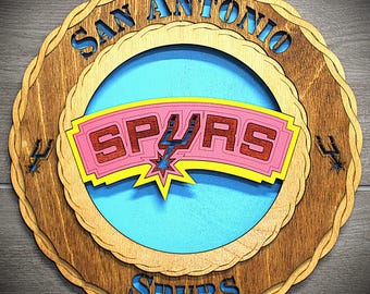 San Antonio Spurs Wood Wall Tribute: Layered 3D Custom Plaque