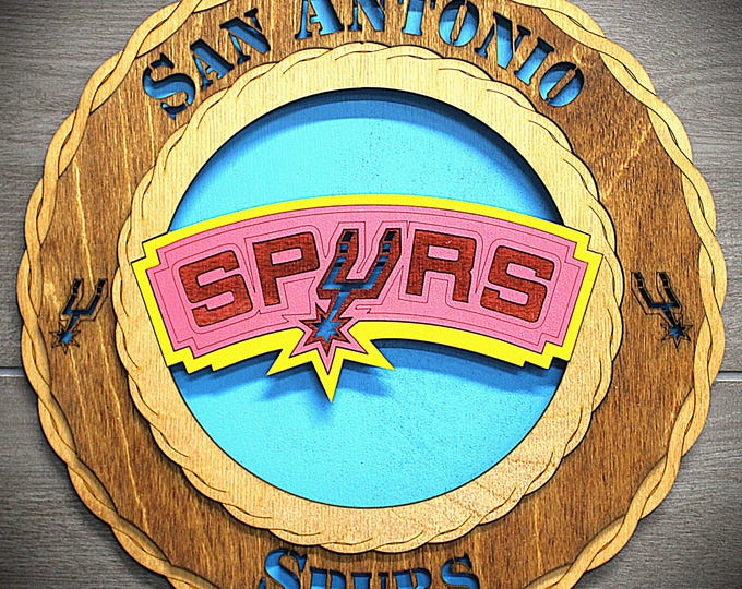 San Antonio Spurs Wood Wall Tribute: Layered 3D Custom Plaque