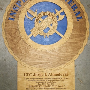 18&quot; Custom Army IG plaque
