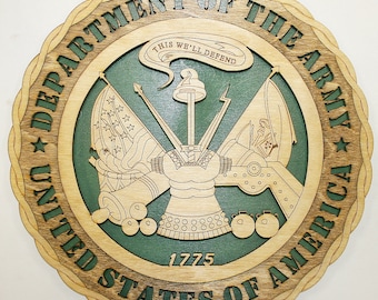12" and 18"  Department of the Army Wall Tribute