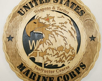 12" and 18" Marine Corps Weapons and Tactics Wall Tribute