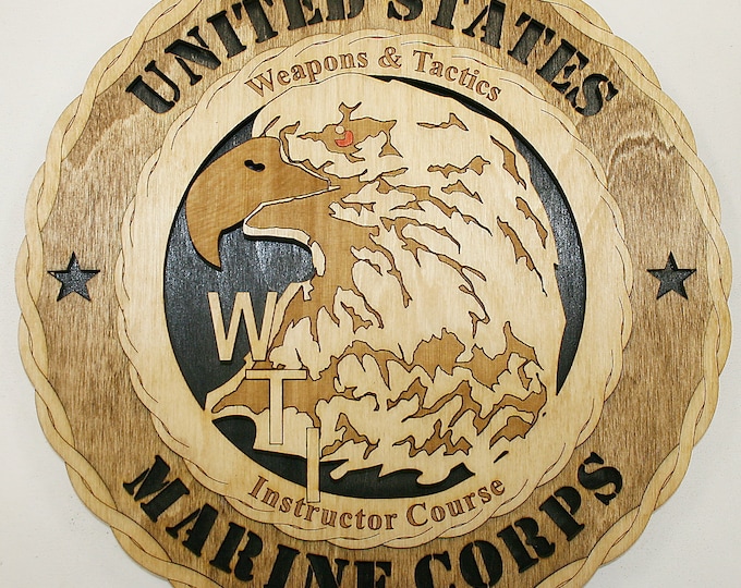 12" and 18" Marine Corps Weapons and Tactics Wall Tribute