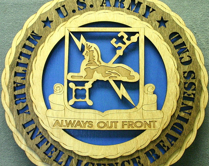 Custom 12" Army Intelligence Wall Tribute