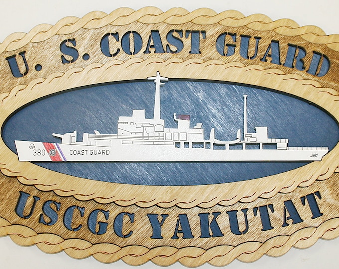 Custom Wood USCGC Yakutat Ship Wall Tribute (15 x 7)