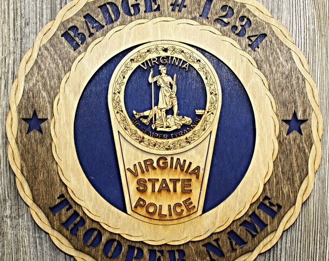 Virginia State Police Wall Tribute - All 50 State Troopers available !