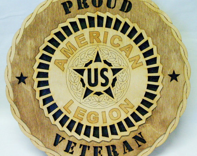 Custom 12"or 18" Wood American Legion Wall Tribute
