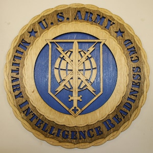 Custom 12&quot; oder 18&quot; Army Military Intelligence Readiness Command Tribute