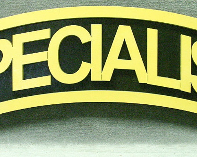 Large 18 inch Specialist Yellow and Black Tab