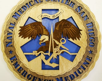 Custom 12&quot;or 18&quot; Navy Medical San Diego ER Wall Tribute