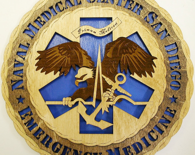 Custom 12"or 18" Navy Medical San Diego ER Wall Tribute