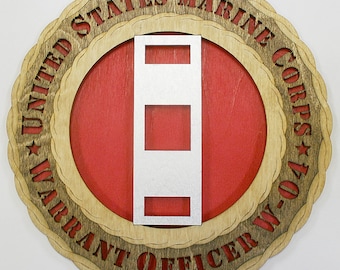 Marine Corps WO4 Warrant officer Rank Wall Tribute
