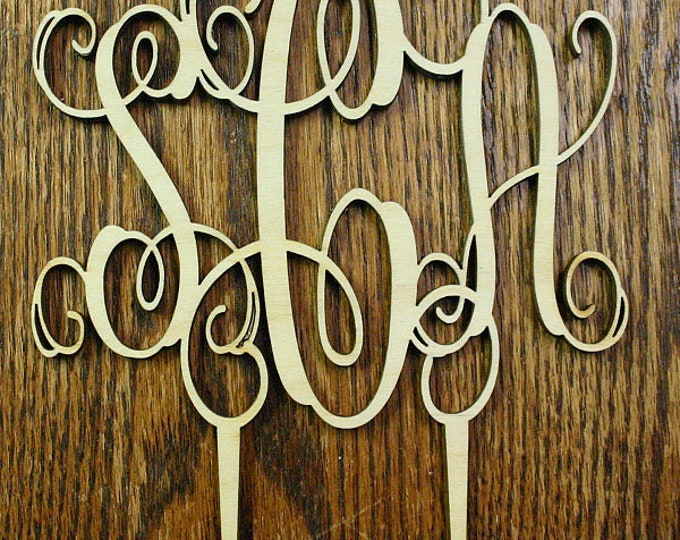 Monogram Cake Topper