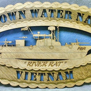 Custom Navy Brown Water Navy Wall Tribute - Free Shipping