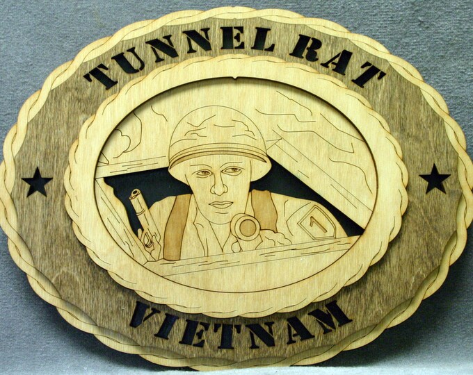 Army Tunnel Rat Vietnam Wall Tribute - FREE SHIPPING
