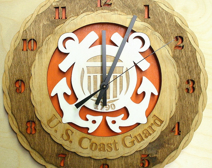 Custom 12" U.S.Coast Guard Wall Clock
