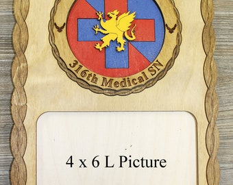Custom 316th Medical Squadron Picture Frame: 4x6 Photo
