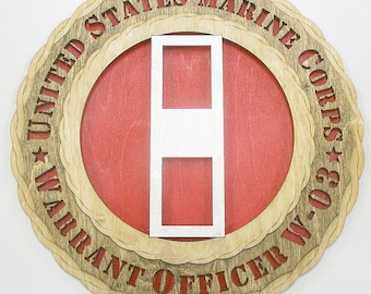 Marine WO3 Warrant Officer Wall Tribute