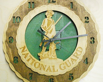 Custom 12" U.S.Army National Guard Wall Clock