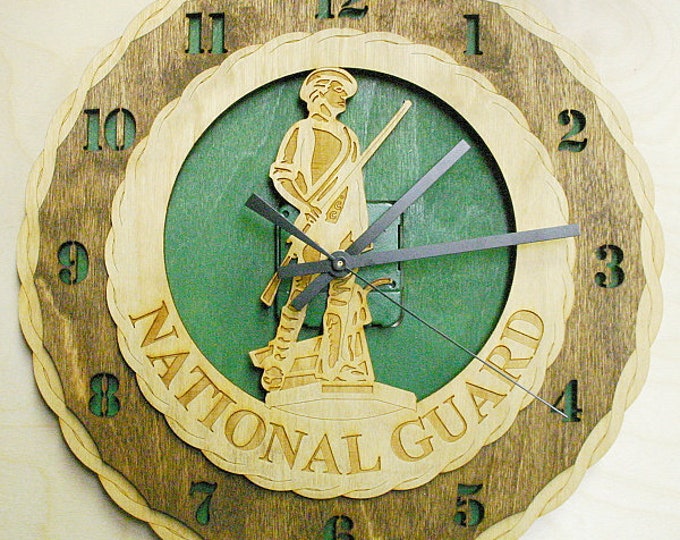 Custom 12" U.S.Army National Guard Wall Clock