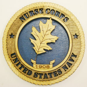 Wood US Navy Nurse Corps Plaque: 6&quot; Desktop Display