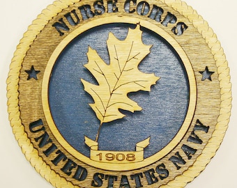 Wood US Navy Nurse Corps Plaque: 6" Desktop Display