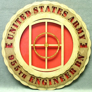 Custom 12&quot; Army 955th Engineer Battalion Wall Tribute