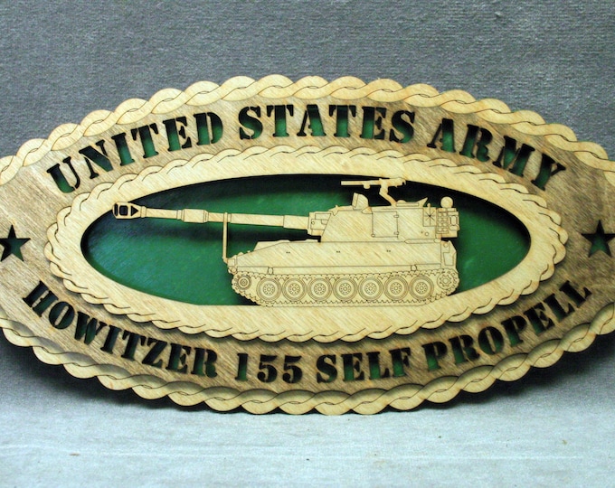 Army 155 Howitzer Wall Tribute - FREE SHIPPING