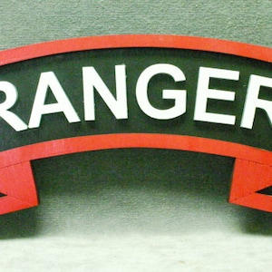 Large 18 inch Red-Black Ranger Scroll