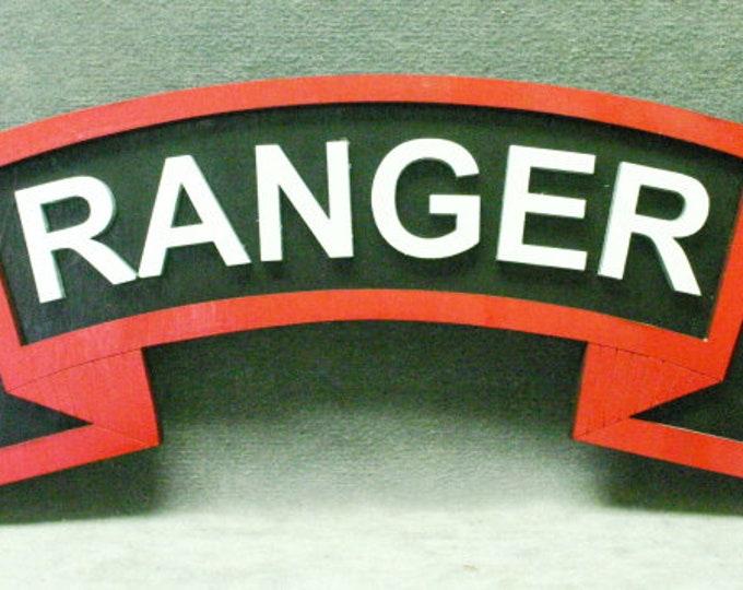 Large 18 inch Red-Black Ranger Scroll