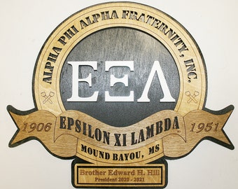 Custom 12"or 18" Alpha Phi Alpha Fraternity Wall Tribute