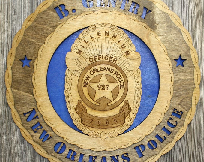 New Orleans Police Badge Wall Tribute