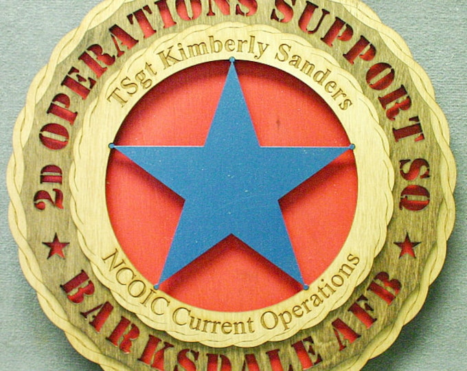 Custom 12" or 18" Air Force 2d OSS Wall Tribute