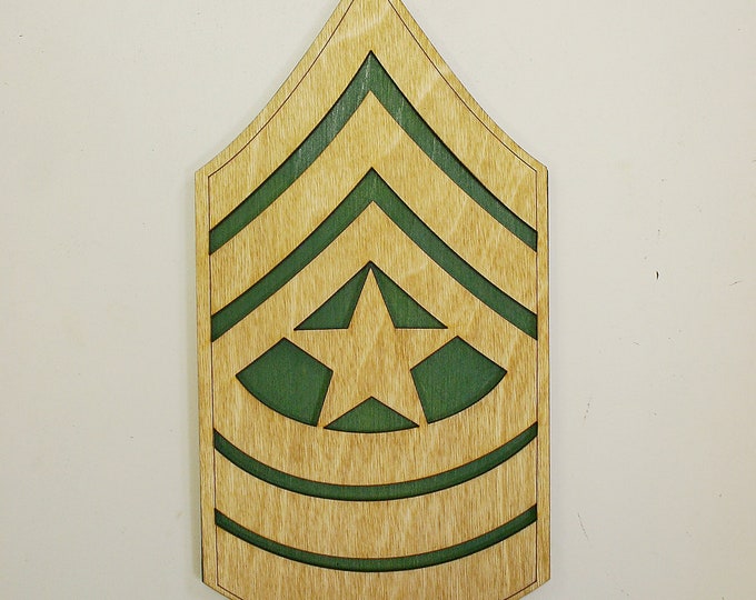 Army Large SGM Rank 16 x 12